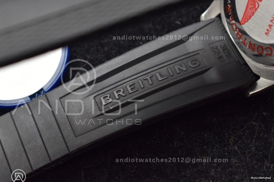 SS Best Comfortable 1165 on A Black BLSF Black Dial Automatic Rubber RG 42 SuperOcean Edition Strap 1:1 0726